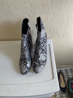 Merino Navy and Silver boots 9 1/2