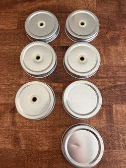 Mason Jar Straw Hole Lids – Set of 7
