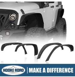 Hooke Road Front & Rear Fender Flares for Jeep Wrangler JK 2007-2018 BXG.2048