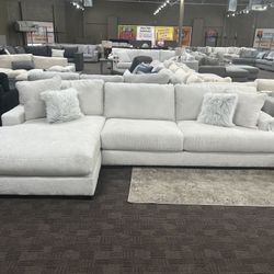 Super Plush White Sectional Couch