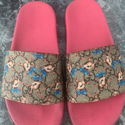 Gucci Girls Slides Bambi Discontinued Style US Size 2/3