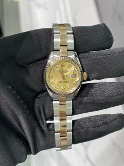 Authentic Womens Rolex Two Tone 26mm Gold Dial
