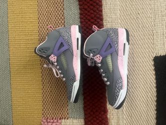 Girls Jordan Spizike Grey/Pink 6Y