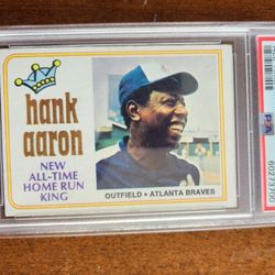 Hank Aaron 1974  Home Run King Card #1
