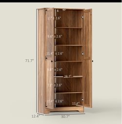 HOMCOM 72" Farmhouse Pantry Cabinet