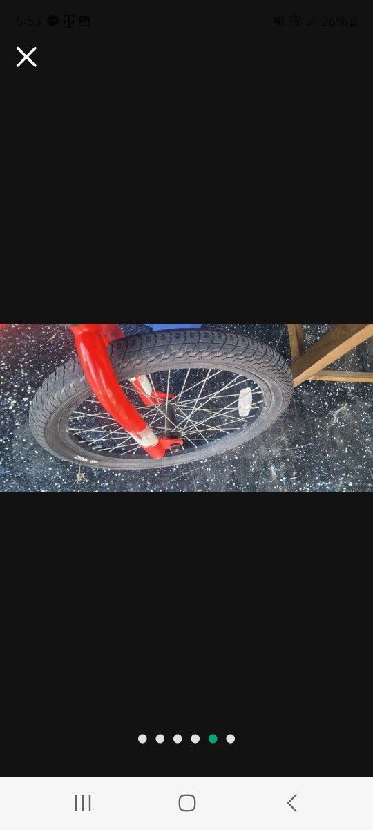 BMX GT Red New Tires And Chain