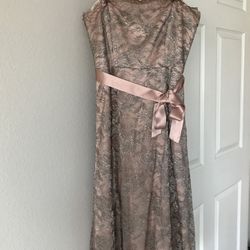 Junior dress Blush pink Designer Dress strapless BCBG (size 4)