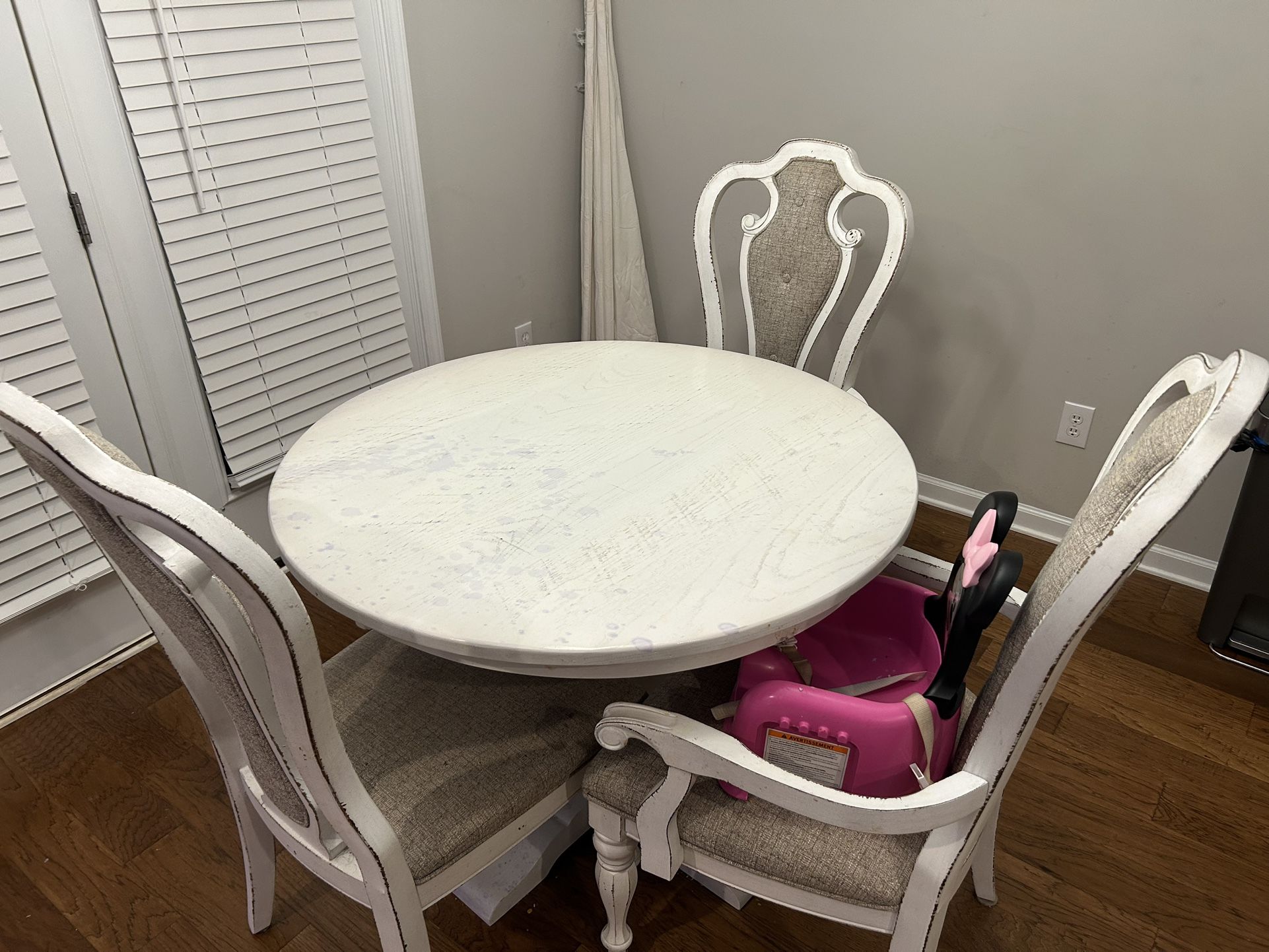 Wooden Table (100% Real Wood) and Chairs For Sale