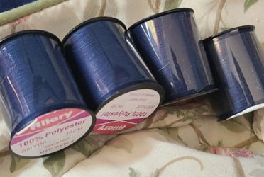 4 sewing 200 yard threading spools Dark Blue For Making Face Masks for coronavirus - face protection - threading arts crafts
