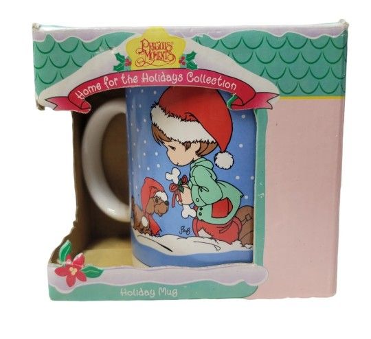 Vintage 1994 Precious Moments Home For The Holidays Collection - Holiday Mug