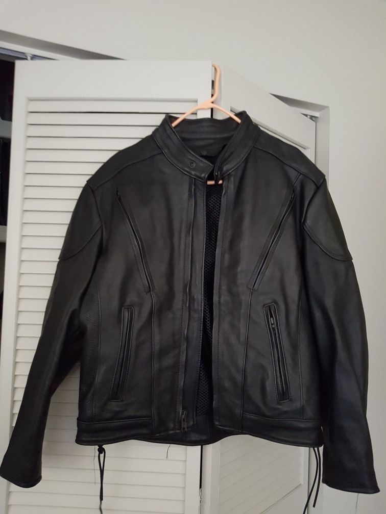 XL Black Leather motorcycle jacket