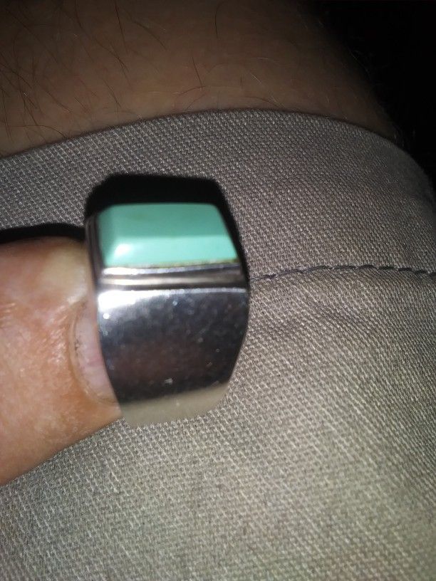 925 Ring.turquoise .size91/2 Or 10