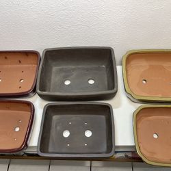 Ceramic Bonsai Pots-Bonsai Planters(L.$35,M,$30)