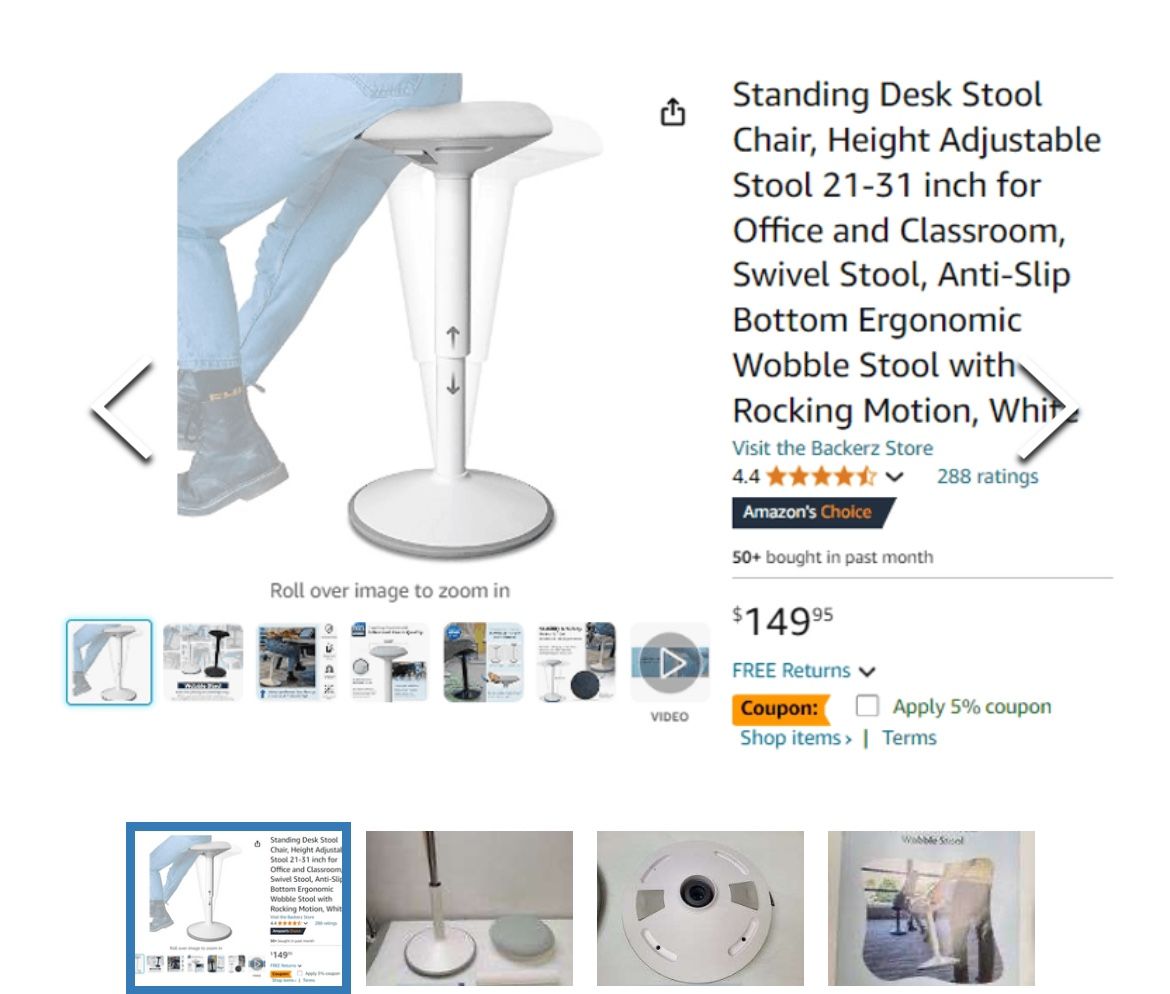 Standing Desk Stool Chair