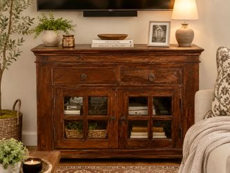 Rustic Solid Wood Storage Cabinet | Media Console | Entry Cabinet