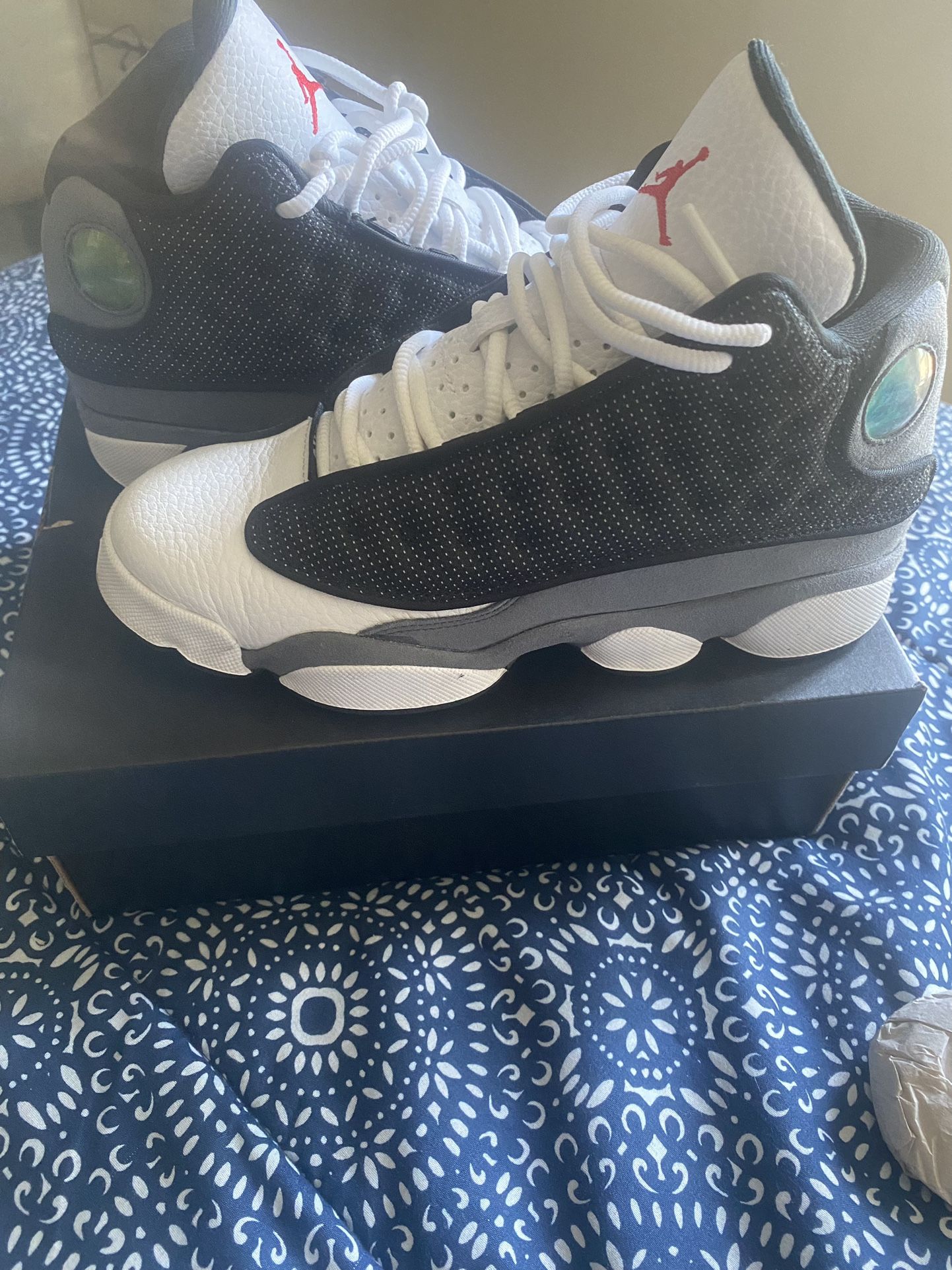 Authentic Jordan Flints Retro 13 Black And White