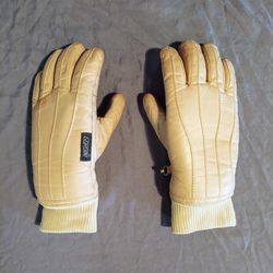 Vintage Gordini Ladies Thick Genuine Leather Gloves - Size Medium