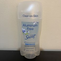 Secret Aluminum Free Deodorant Clear Solid, Waterlily, 2.4 oz