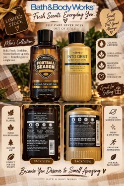 Bath & Body Works Men's 3-in-1 Hair Face Body Wash Set