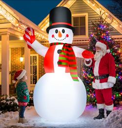 8 FT Christmas Inflatables Snowman, Blow Up Outdoor Yard Decor
Christmas inflatables yard decorations,Built-in LED lights, waterproof fabric, self-inf