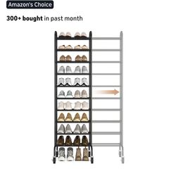 10 tier Shoe Rack with wheels fits up to 44 pairs new  in box pick up in Pomona $45