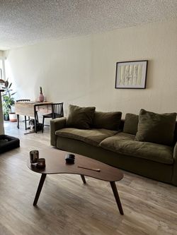 Coffee Table (Walnut Color - Abstract)
