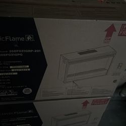 Plug in fire place with remote