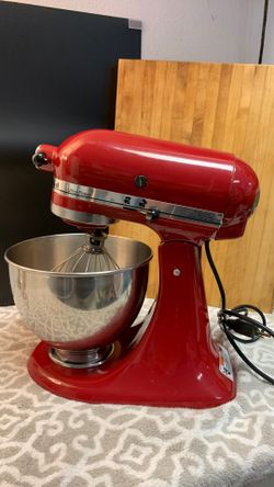 Kitchen Aid Ultra Power 5-QT Tilted Head Stand Mixer, Royal Red 300 Watts, With Stainless Steel Wire Whisk & Bowl.