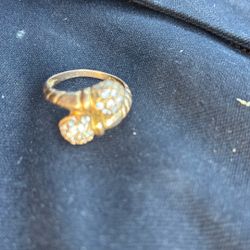 Gold and diamond microphone custom ring