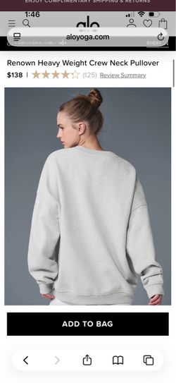 Alo heavyweight renown crewneck xs grey