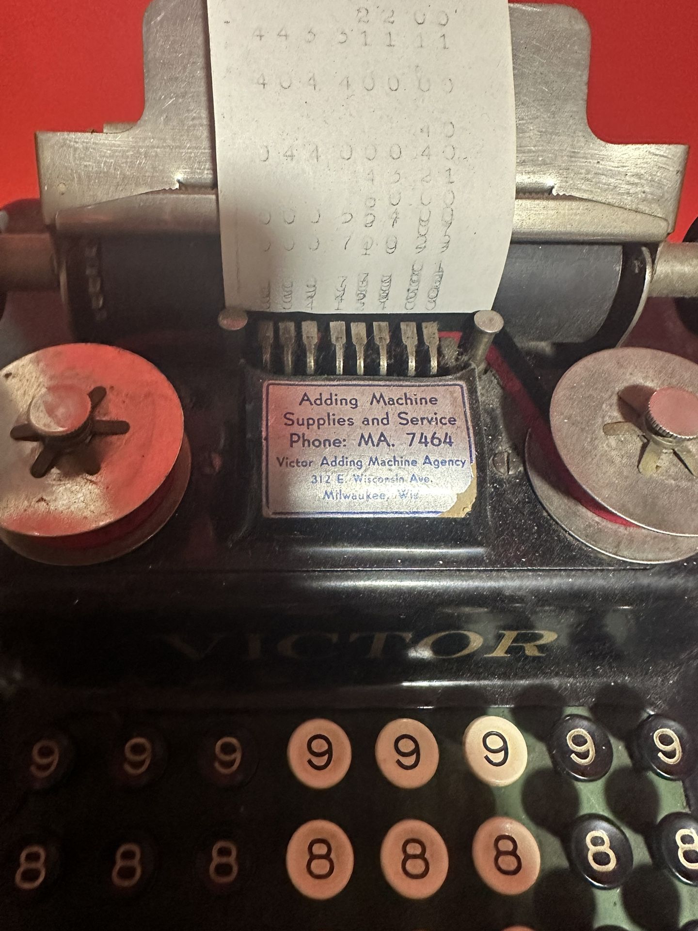 Old Adding Machine Victor