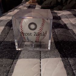 Encased Baseball Signed By Rog Metzger