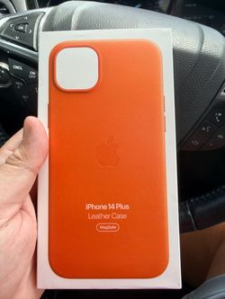 Apple iPhone 14 Plus Leather Case MagSafe Orange