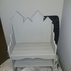 Unique Wood Bench Seat With 1 Shelf