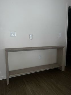 64” Alder White Console Table