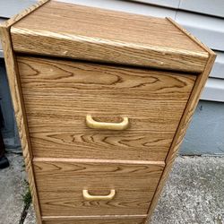 Wood File Cabinet 