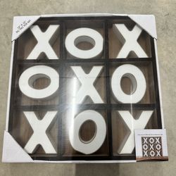 American Art Decor Wooden Tic Tac Toe Board Game Set - Vintage 