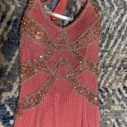Pink Salmon Prom Dress