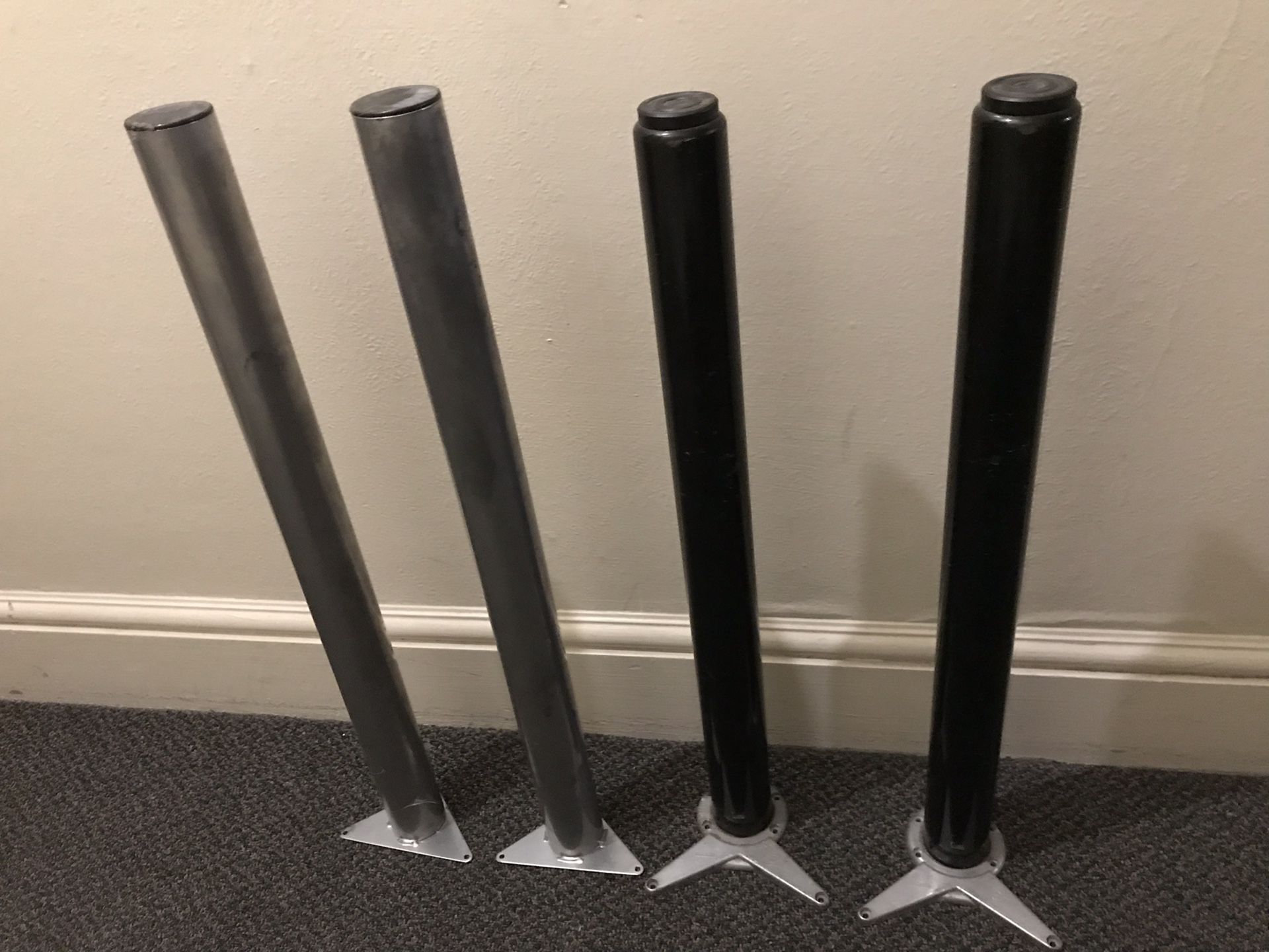 Set of 4 Container Store stainless steel table legs