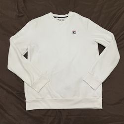 Fila Crewneck Pullover White Mens Small