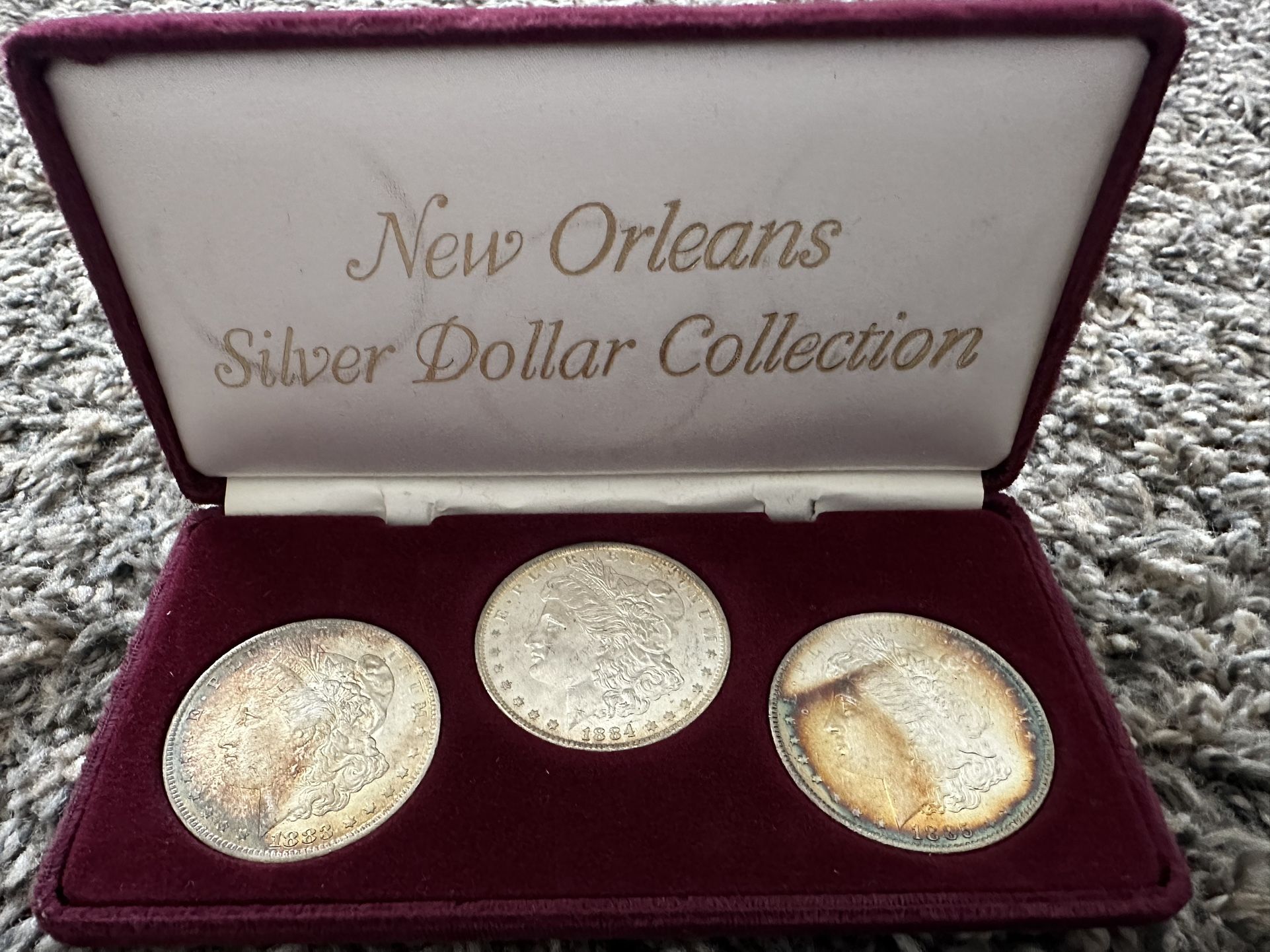 1883 O-1884 O- 1885 O Morgan Silver Dollar Set