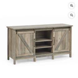 Better Homes & Gardens Modern Farmhouse TV Stand for TVs up to 70", Rustic Gray