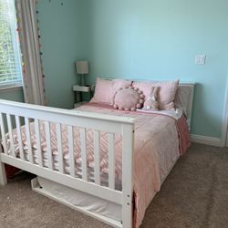 Full Bed with Pullout Twin Trundle Mattresses Included