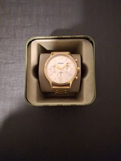 Gold Fossil Watch