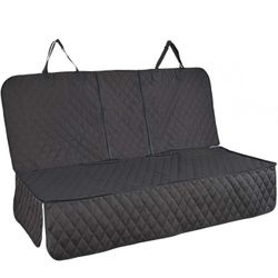, Dog seat Cover with Side Flap for Cars, Trucks, and Suv's - Waterproof & Nonslip Pet Seat Cover for Backseat(Black, 57”W x 47”L)
