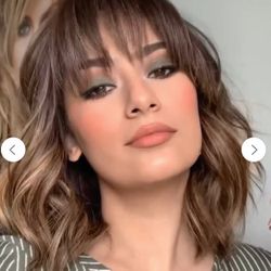 NEW 13" Victoria Precut Silk Top Wig Layered Medium Brown Balayage w/ Partial Rooting & Bang Cut Premium with Rooting Processed Remy Human Hair Wig