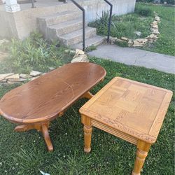 OBO Solid wood, coffee table + side table - Clean