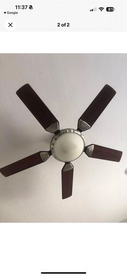Hunter Ergonomic 56 in. Brushed Nickel Ceiling Fan- Rare  (with Remote)