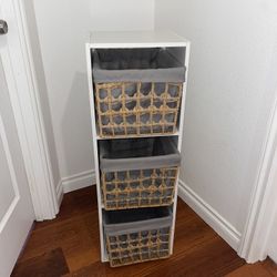 White Shelf With Baskets