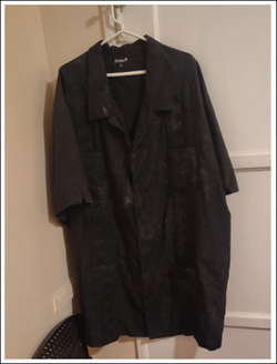 6X Black Short Sleeve Button-Up Shirt